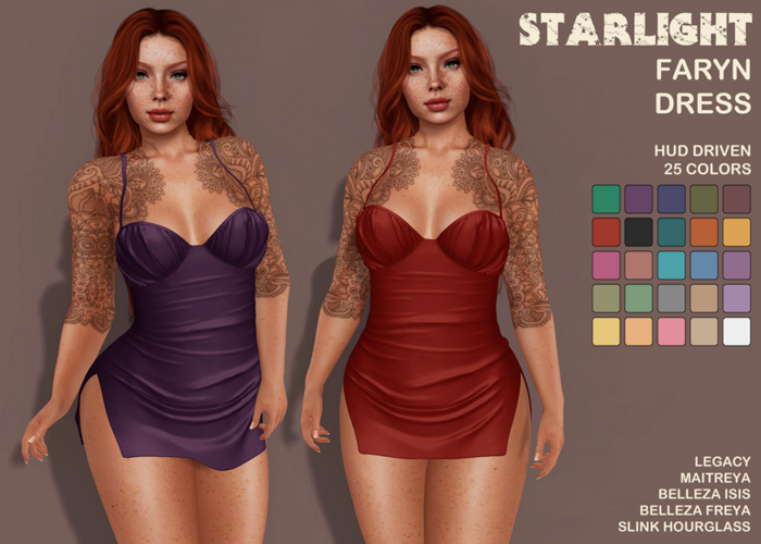 :: SA ::  Faryn - Mini Dress with HUD - Colors