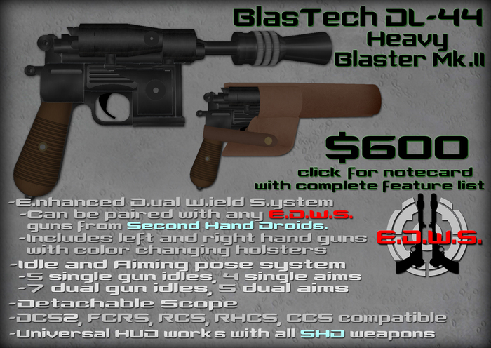 Second Hand Droids - BlasTech DL-44 Mk.II Heavy Blaster