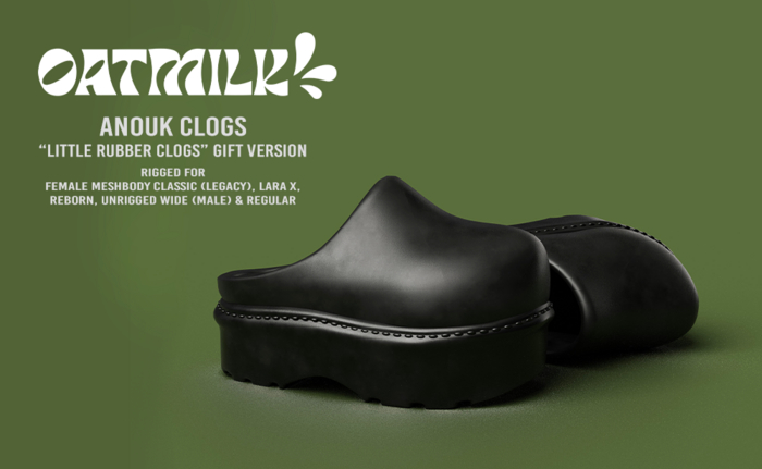 OATMILK // Anouk Clogs // Black Rubber // (add)