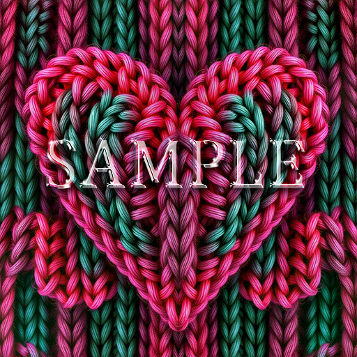 Zoy Texture [ Seamless Knit Interwoven Heart 02 ] D