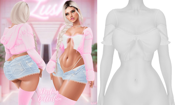 Lush - Darling Lace Top White