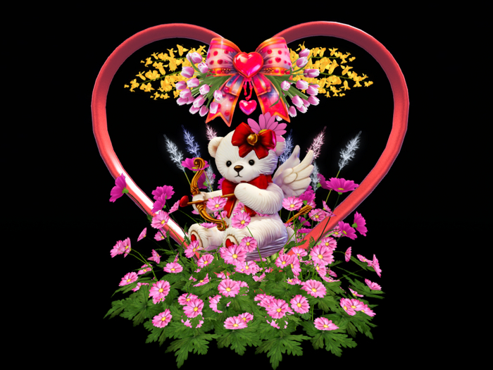 MC Valentine Cupid Bear Decoration