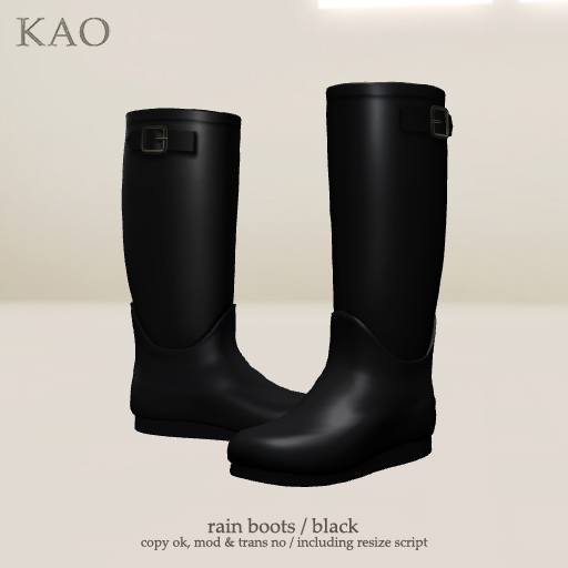 KAO : rain boots / black