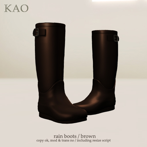 KAO : rain boots / brown