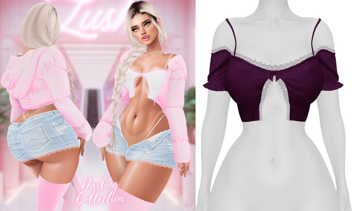 Lush - Darling Lace Top Merlot