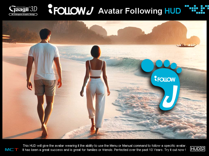 Gaagii 3D - iFollowU - Avatar Follower HUD 2025