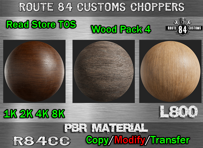 Route 84 Customs - PBR Material Wood pack 4