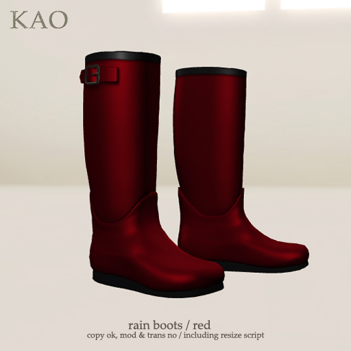 KAO : rain boots / red