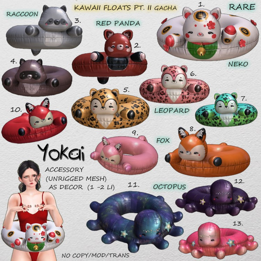 1.YOKAI - Kawaii Floats pt. II - Neko RARE