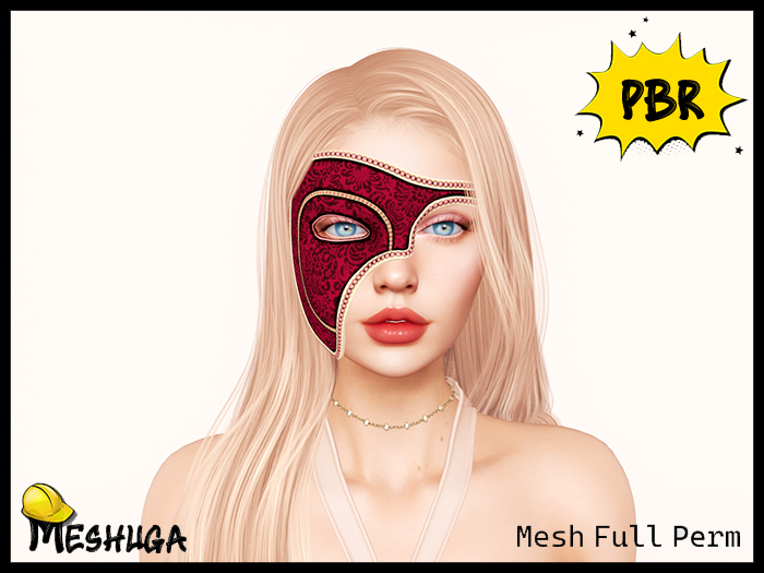 Meshuga PBR Masquerade Half Mask FULL PERM MESH