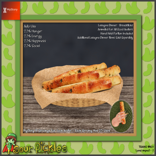 [SP] MyStory Lasagna Dinner - Breadstick Basket