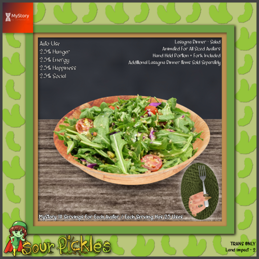 [SP] MyStory Lasagna Dinner - Salad Bowl