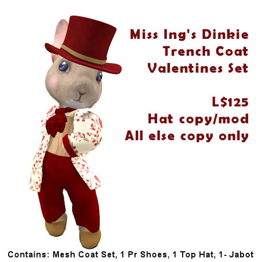 Miss Ing's Dinkie Trench Coat Valentine Set