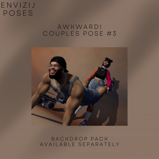 EnvizijCo. Awkward! Couples Pose Set #3 Package UPDATED