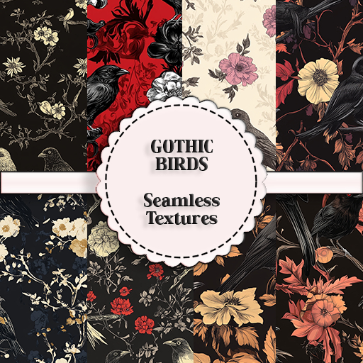 SATO - Gothic Birds  - Seamless Textures