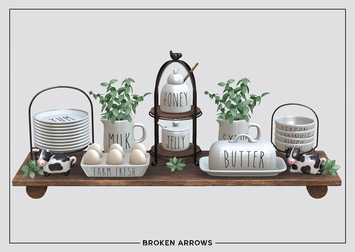 BROKEN ARROWS - Anne Kitchen - Centerpiece - Worn Wood 