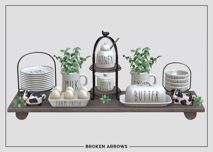 BROKEN ARROWS - Anne Kitchen - Centerpiece - Light Wood