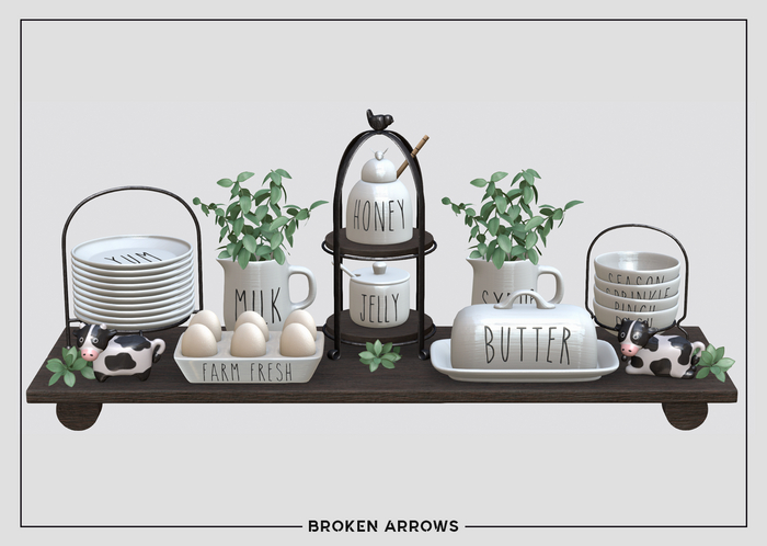 BROKEN ARROWS - Anne Kitchen - Centerpiece - Dark Wood 