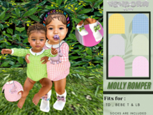 VENDORA ~ molly romper  pink