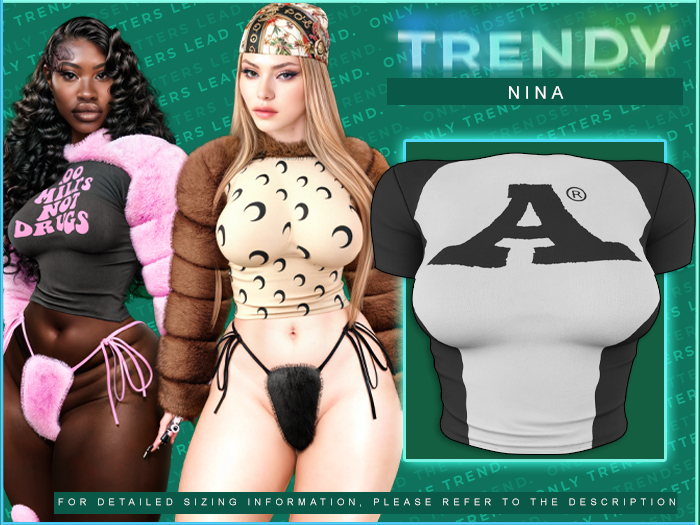 TRENDY. Nina Top [A - black/white]