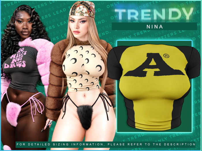 TRENDY. Nina Top [A - black/yellow]