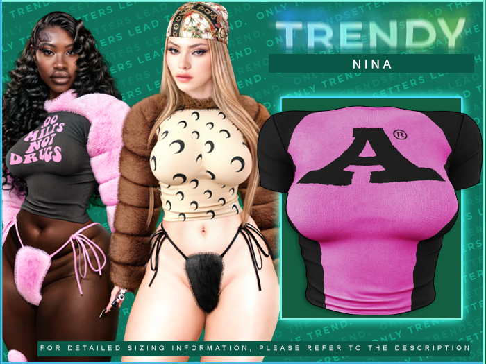 TRENDY. Nina Top [A - pink/black]