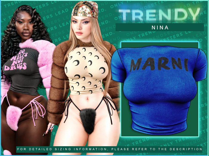 TRENDY. Nina Top [Marni Blue]