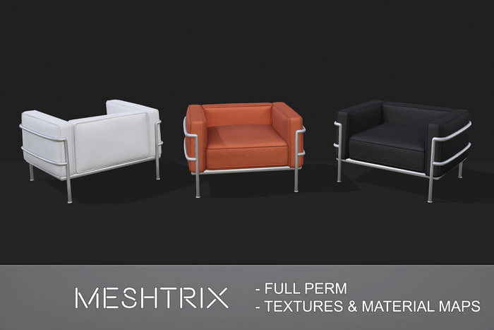 Cube Armchair // Full Perm With PBR Textures