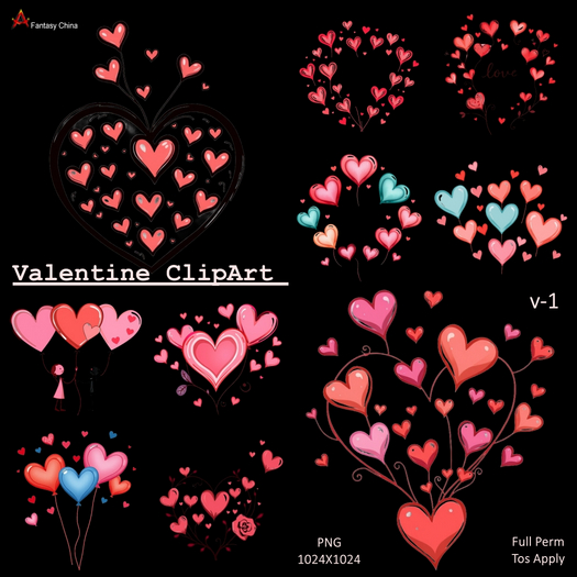 Valentine ClipArt PNG Textures