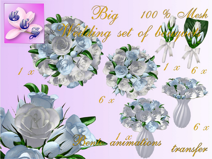 Big Wedding bouquet set of roses_w&b_011_RB4