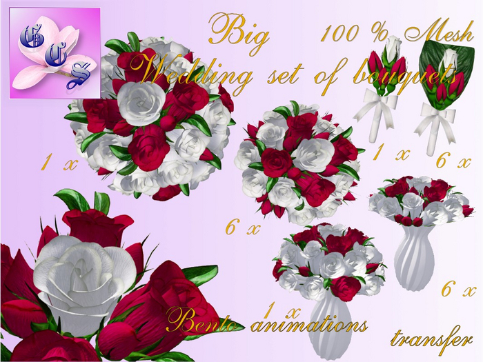Big Wedding bouquet set of roses_w&r_011_RB5