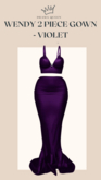 DRAMA QUEEN Wendy 2 Piece Gown - Violet (ADD)
