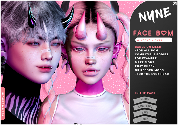 [NYNE] Bandaid Nose - Cute //BOM //Evo X - Fatpack