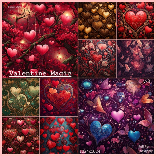 Valentine Magic Textures v-3