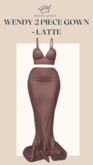 DRAMA QUEEN Wendy 2 Piece Gown - Latte (ADD)
