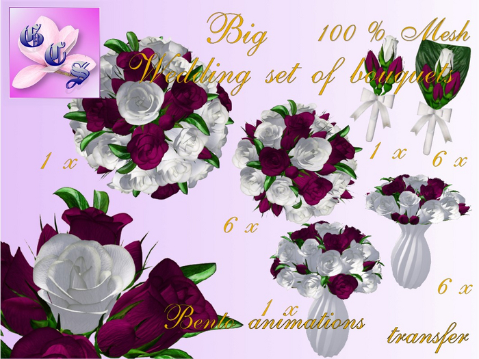 Big Wedding bouquet set of roses_w&c_011_RB12