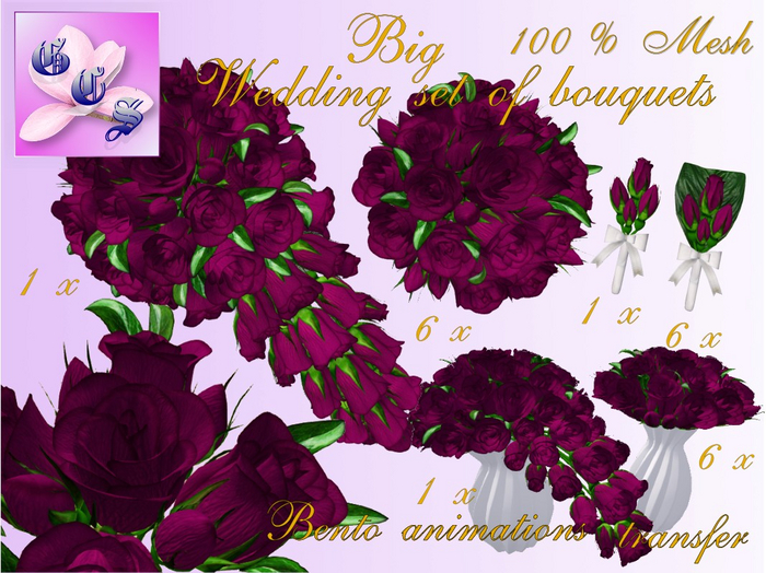 Big Wedding bouquet set of roses,overhangings_cyclamen_011_RB13