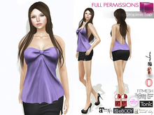 Full Perm Female Strapless Gathered Bow Tube Top for Maitreya 5.3 LaraX Ebody Reborn Legacy Belleza Slink Tonic Classic