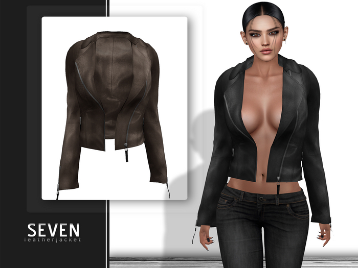 SEVEN - Leather Jacket (brown)