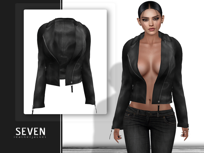 SEVEN - Leather Jacket (black)