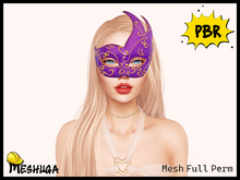 Meshuga PBR Mardi Gras Fat Tuesday Mask FULL PERM MESH 