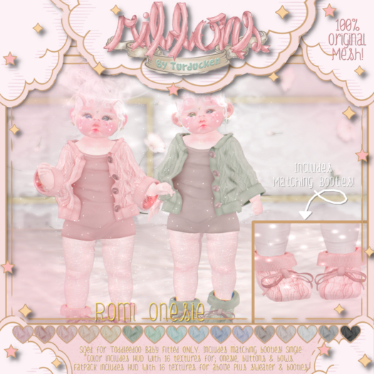 {Ribbons} Romi Onesie - Rose {Box}