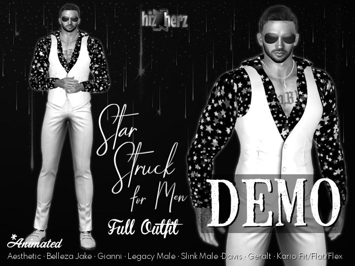 hizNherz Star Struck Men's Suit DEMO (Animated)