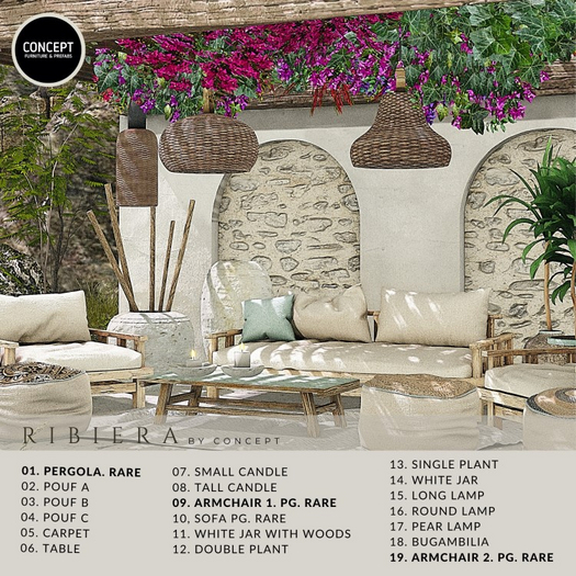 01*. CONCEPT} RIBIERA. PERGOLA, RARE