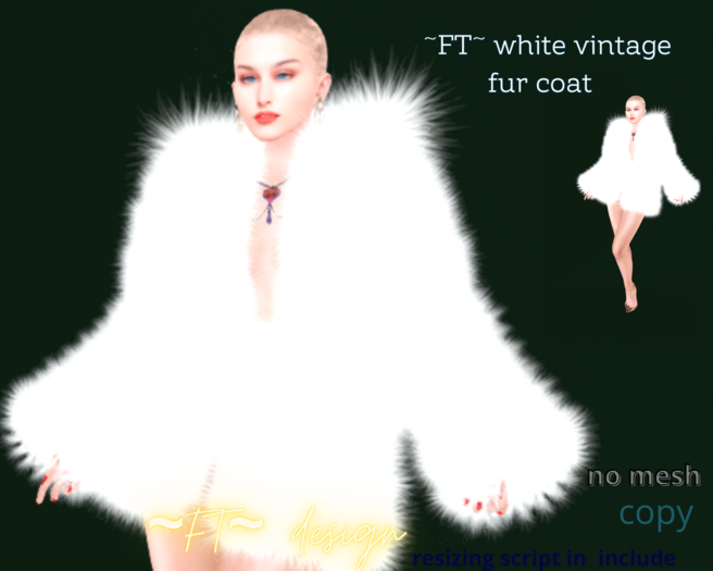 ~FT~ white Laced Fur Coat 