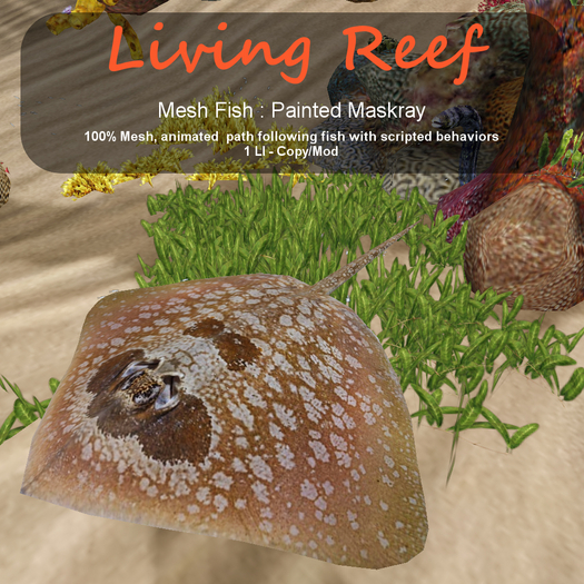 Inochi Reef : Mesh Fish - Painted Maskray