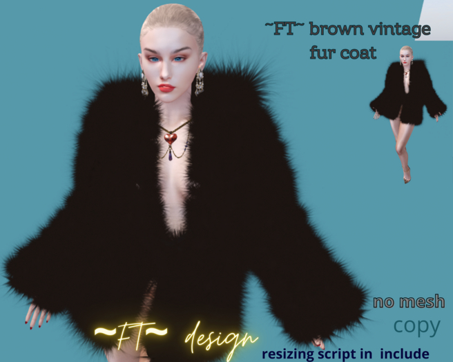 ~FT~ brown Laced Fur Coat