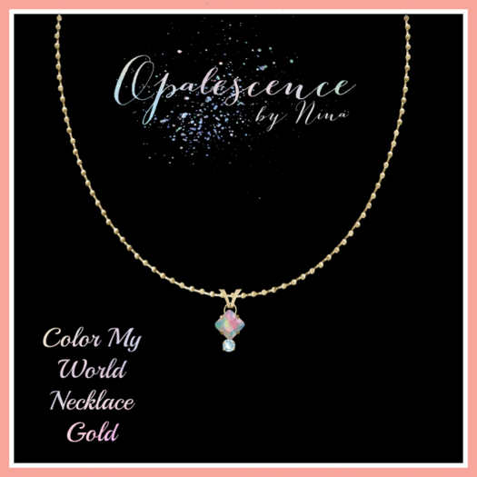 Color My World Necklace Gold
