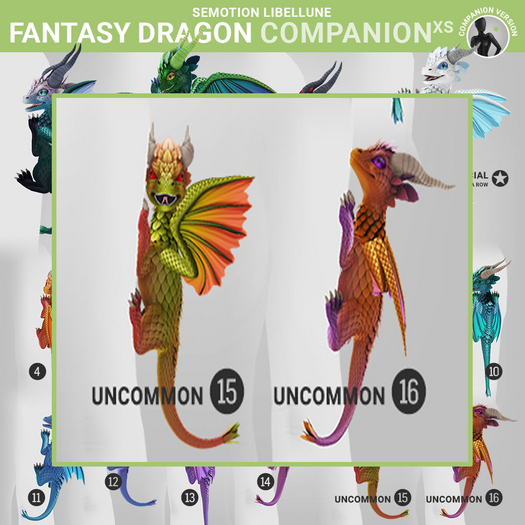 SEmotion Libellune Fantasy Dragon XS Companion UNCOMMON 16