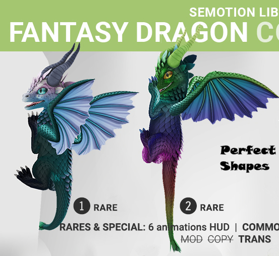 RARE 01 - SEmotion Libellune Fantasy Dragon XS Companion RARE 01